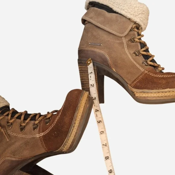 Diesel Brown Lace-Up Ankle Boots - Picture 3 of 5